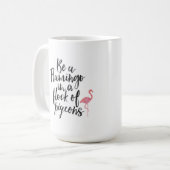 フラミンゴ-感動的なマグ--があって下さい コーヒーマグカップ (正面左)