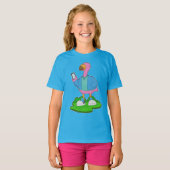 フラミンゴ 携帯電話 Tシャツ (正面フル)