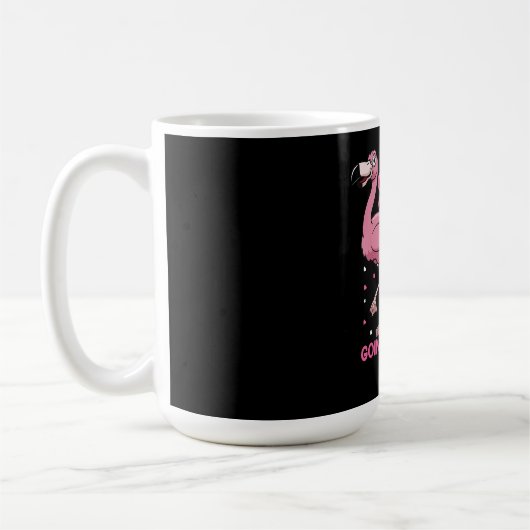 フラミンゴ |正常ストップになる コーヒーマグカップ (左)