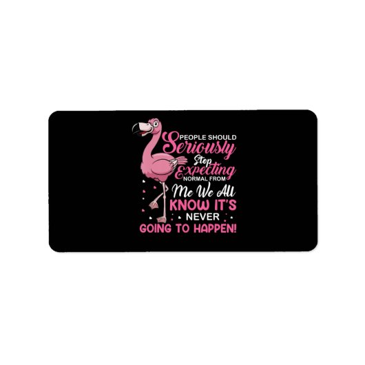 フラミンゴ |正常ストップになる ラベル (正面)