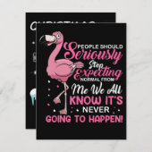 フラミンゴ |正常ストップになる 招待状 (正面/裏面)