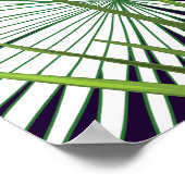 フラミンゴ、熱帯植物:ヴィンテージパターン。 ポスター (角)