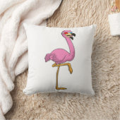 フラミンゴ（眼鏡） クッション (ブランケット)