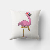 フラミンゴ（眼鏡） クッション (裏面)