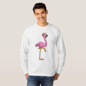 フラミンゴ(眼鏡) Tシャツ (正面フル)