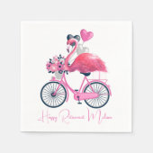 フラミンゴ(花による退職願い) スタンダードカクテルナプキン (正面)