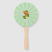 フラミンゴ 退職 グリーン ハンドファン (裏面)