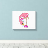 フラミンゴ（靴あり） キャンバスプリント (インサイチュ (ウッドフロア))