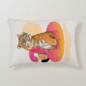 フラミンゴ | Chillin おもしろい Flamingo Tiger Friends アクセントクッション (正面)