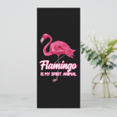 フラミンゴ | Flamingo Spirit Animal Tropical Bird 招待状 (スタンド正面)
