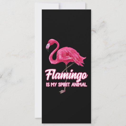 フラミンゴ | Flamingo Spirit Animal Tropical Bird 招待状 (正面)