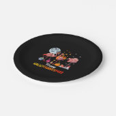 フラミンゴ|Flamingo Thanksgiving Halloween Crismas ペーパープレート (アングル)