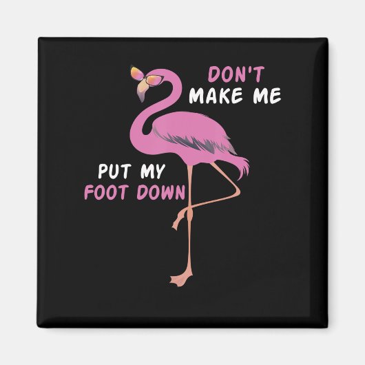 フラミンゴ | Flamingo With Glassesは私を置かない マグネット (正面)