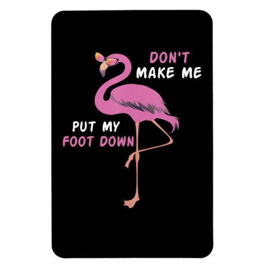フラミンゴ | Flamingo With Glassesは私を置かない マグネット (縦)