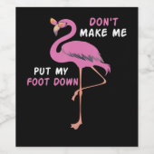 フラミンゴ | Flamingo With Glassesは私を置かない ワインラベル (シングルラベル)