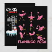 フラミンゴ | Flamingo Yogaポーズ瞑想 サンキューカード (正面/裏面)