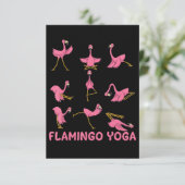 フラミンゴ | Flamingo Yogaポーズ瞑想 サンキューカード (スタンド正面)