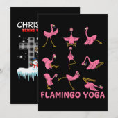 フラミンゴ | Flamingo Yogaポーズ瞑想 セーブザデート (正面/裏面)