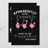 フラミンゴ | Flamingosの問題らしい サンキューカード (正面/裏面)