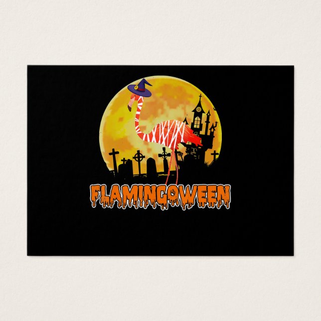 フラミンゴ | Flamingoween おもしろい Witch Halloween (正面)