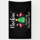 フラミンゴ | Flockin のまわりに Christmas Flamingo 横断幕 (縦)