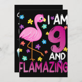 フラミンゴ | I Am 9フラムージングアメージング9th誕生日 シーズンカード (正面/裏面)