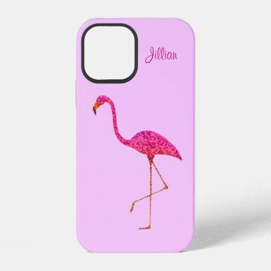 フラミンゴ iPhone 12 カバー (裏面)