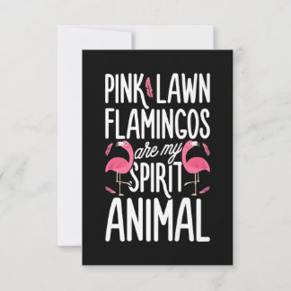 フラミンゴ | Pink Lawn Flamingosはスピリットアニマル サンキューカード
