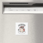 フラミンゴCおもしろいに浮かぶ夏の幽霊ピンク マグネット (インサイチュ (食洗機))