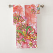 フラミンゴinフラワージャングル – 夏柄 バスタオルセット (インサイチュ)