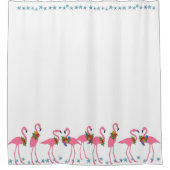 フラミンゴnスターフィッシュビーチバスシャワーカーテン シャワーカーテン (正面)