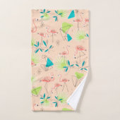 フラミンゴramaタオルセット バスタオルセット (ハンドタオル)