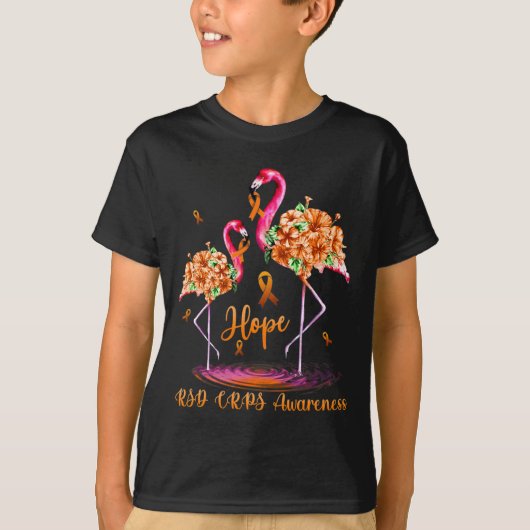 フラミンゴRSD CRPS認識度1 Tシャツ (正面)