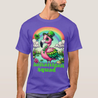 フラミンゴSt patricks恋人シャムロックラッキーアイルランド Tシャツ