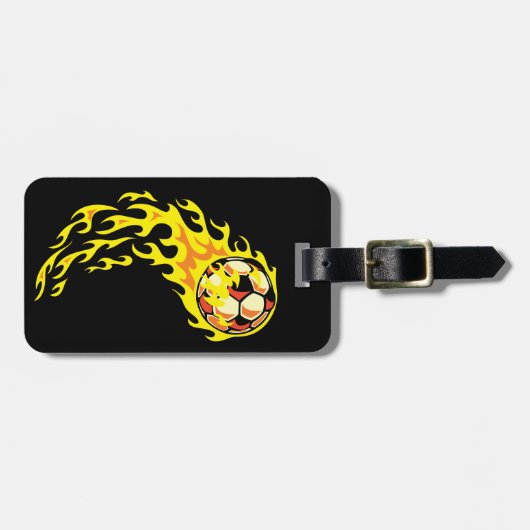 フラミンサッカーボール ラゲッジタグ (正面横)