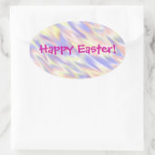 フラミンブルー復活祭 楕円形シール (バッグ)