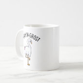 フラミン幽霊おもしろいフラミンゴ幽霊パン コーヒーマグカップ (正面左)