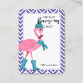 フラミン感謝していゴ·パーティーは髪の弾力を持つ宝石を好む 名刺 (正面)