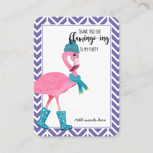 フラミン感謝していゴ·パーティーは髪の弾力を持つ宝石を好む 名刺 (正面)