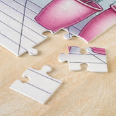 フラミ恋しく思ンゴは泡風呂がある ジグソーパズル (側面)