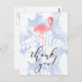 フラミ感謝していンゴのトロピカルパームのスクリプ離れト ポストカード (正面/裏面)