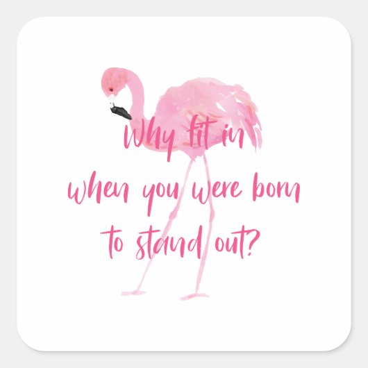 フラミ生まれンゴを際立たせる スクエアシール (正面)