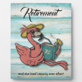 フラミ退職したゴ読のトロピカルドリンク付き本 フォトプラーク (正面)