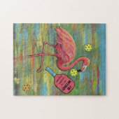 フラミ退職したゴ遊のピックボール水色 ジグソーパズル (横)