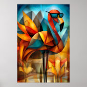 フラミ魅力的ンゴ – Cubist クール in Shades ポスター (正面)