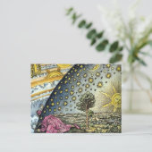 フラムカラフルマリオン版木、銅版、版画ザ・サン&ザ・スター ポストカード (スタンド正面)