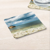 フラムボロー海岸 スクエアペーパーコースター (アングル)
