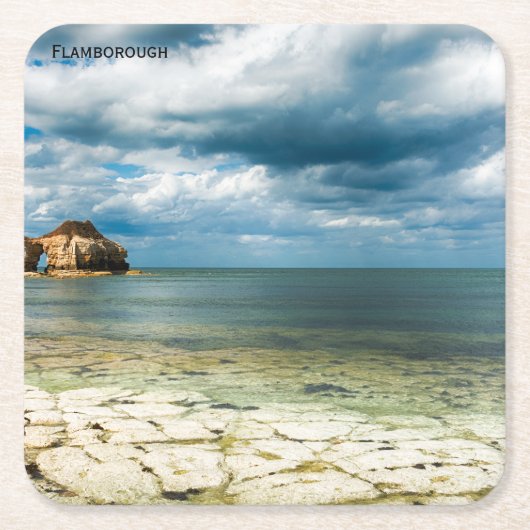 フラムボロー海岸 スクエアペーパーコースター (正面)