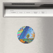 フラムマリオンウッドカットフラットアースデザインスクエアカラー マグネット (インサイチュ (食洗機))