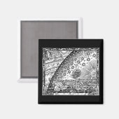 フラムマリオンドームウッドカット版木、銅版、版画 マグネット (正面/裏面)